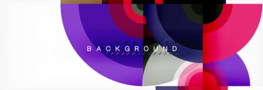 Yuvarlak şekiller arka plan vektör. Trendy daire şekiller kompozisyon vektör