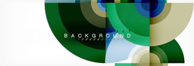 Vektör daire kompozisyon, geometrik en az tasarlamak