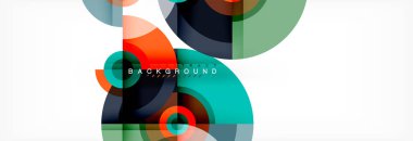 Modern tasarım, kapak, şablon, broşür, el ilanı için üçgen şekiller ile arka plan daire.