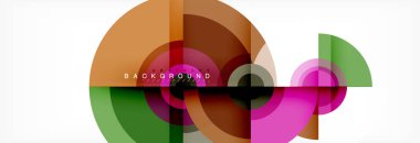 Yuvarlak şekiller arka plan vektör. Trendy daire şekiller kompozisyon vektör