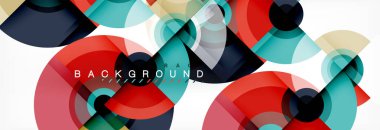 Vektör daire kompozisyon, geometrik en az tasarlamak