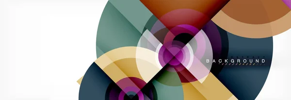 Cercles ronds et triangles fond abstrait — Image vectorielle