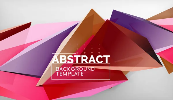 3D geometrische dreieckige Formen abstrakten Hintergrund, Farbdreiecke Komposition auf grauem Hintergrund, Business-oder hallo-tech-konzeptionelle Tapete — Stockvektor
