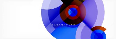 En az geometrik daireler ve üçgenler soyut arka plan, techno modern tasarımı, afişi şablonu