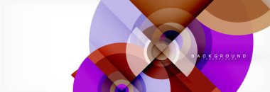 En az geometrik daireler ve üçgenler soyut arka plan, techno modern tasarımı, afişi şablonu