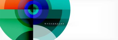 Geometrik daire arka plan, yaratıcı geometrik duvar kağıdı.