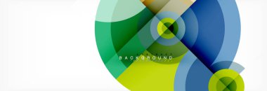 En az geometrik daireler ve üçgenler soyut arka plan, techno modern tasarımı, afişi şablonu