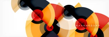 Modern tasarım, kapak, şablon, broşür, el ilanı için üçgen şekiller ile arka plan daire.