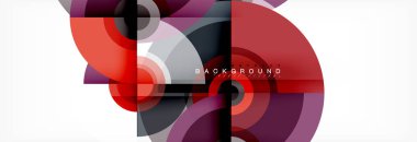 Geometrik arka plan uçan daireler