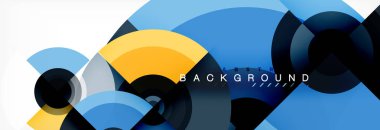 Daire geometrik kompozisyon arka plan tasarımı, kapak, şablon, broşür, el ilanı.