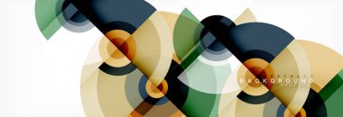 Geometrik arka plan uçan daireler