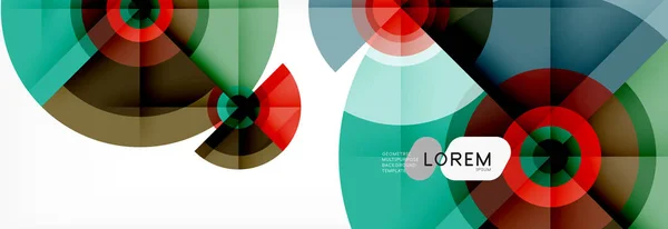 Minimale geometrische Kreise und Dreiecke abstrakter Hintergrund, techno modernes Design, Plakatvorlage — Stockvektor