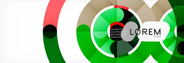 Ronde lineaire cirkel vormen achtergrond — Stockvector