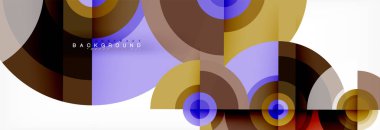 Yuvarlak daireler ve üçgenler arka plan