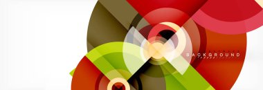 Yuvarlak daireler ve üçgenler arka plan