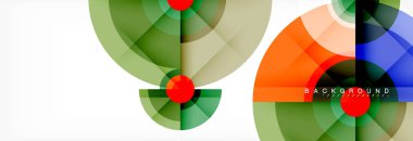 Yuvarlak daireler ve üçgenler arka plan