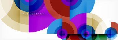 Geometrik daire arka plan, yaratıcı geometrik duvar kağıdı.