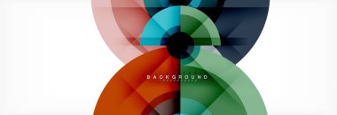 Yuvarlak daireler ve üçgenler arka plan