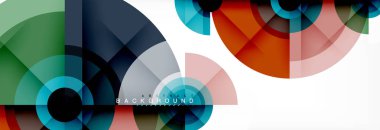 Yuvarlak daireler ve üçgenler arka plan