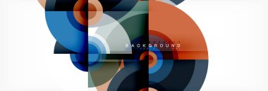 Geometrik arka plan uçan daireler