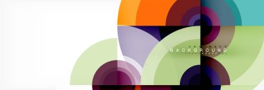 Daire geometrik kompozisyon arka plan tasarımı, kapak, şablon, broşür, el ilanı.