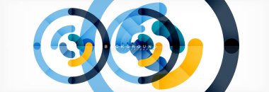 Kontur daireler kompozisyon vektör anahatları