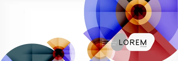 Minimální geometrickými kruhy a trojúhelníky abstraktní pozadí, techno moderní design, plakát šablona — Stockový vektor