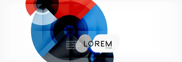 Minimale Geometrische Cirkels Driehoeken Abstract Achtergrond Techno Moderne Design Poster — Stockvector