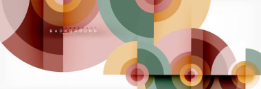 Yuvarlak daireler ve üçgenler arka plan