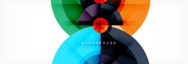 Geometrik daire arka plan, yaratıcı geometrik duvar kağıdı.