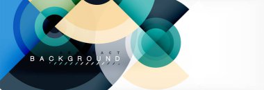 Modern tasarım, kapak, şablon, broşür, el ilanı için üçgen şekiller ile arka plan daire.