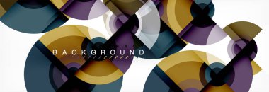 Vektör daire kompozisyon, geometrik en az tasarlamak