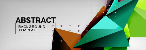 Driehoeken Achtergrond Techno Sjabloon Vectorillustratie — Stockvector