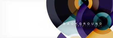 Vektör daire kompozisyon, geometrik en az tasarlamak