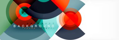 Modern tasarım, kapak, şablon, broşür, el ilanı için üçgen şekiller ile arka plan daire.