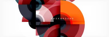 Modern tasarım, kapak, şablon, broşür, el ilanı için üçgen şekiller ile arka plan daire.