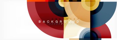 Vektör daire kompozisyon, geometrik en az tasarlamak