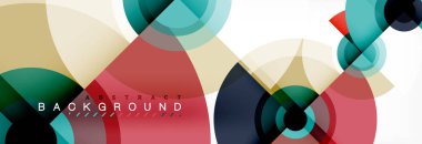 Vektör daire kompozisyon, geometrik en az tasarlamak