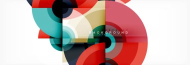 Vektör daire kompozisyon, geometrik en az tasarlamak