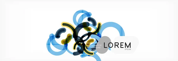 Lijn ontwerp cirkels abstract achtergrond — Stockvector