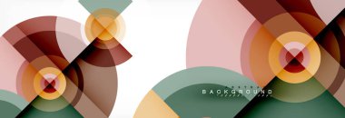 Yuvarlak daireler ve üçgenler arka plan