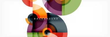 Vektör daire kompozisyon, geometrik en az tasarlamak