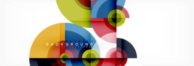 Daire geometrik kompozisyon arka plan tasarımı, kapak, şablon, broşür, el ilanı.