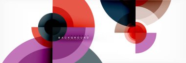 Geometrik daire arka plan, yaratıcı geometrik duvar kağıdı.