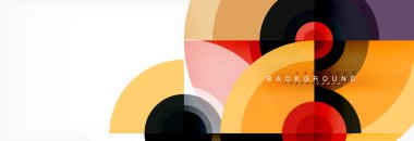 Modern tasarım, kapak, şablon, broşür, el ilanı için üçgen şekiller ile arka plan daire.