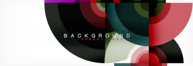 Yuvarlak şekiller arka plan vektör. Trendy daire şekiller kompozisyon vektör