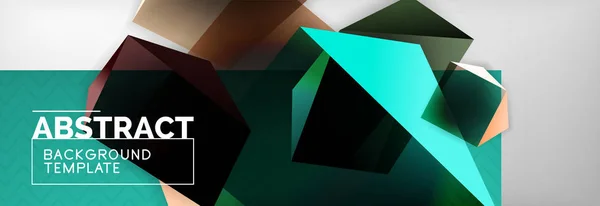 Dunkle Farbe geometrischer abstrakter Hintergrund, 3D-Formen — Stockvektor