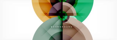 Yuvarlak daireler ve üçgenler arka plan