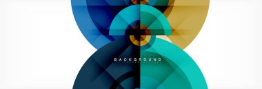 Yuvarlak daireler ve üçgenler arka plan