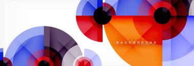 Geometrik daire arka plan, yaratıcı geometrik duvar kağıdı.